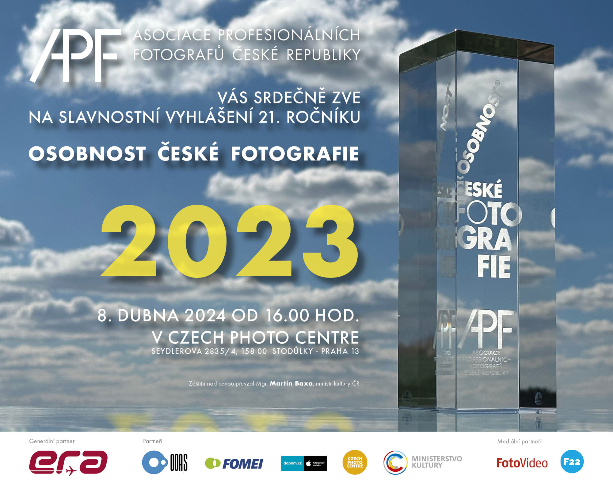 OSOBNOST ČESKÉ FOTOGRAFIE 2023 - Slavnostní vyhlášení