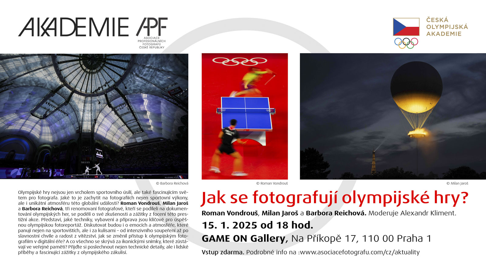 Jak se fotografují olympijské hry?